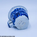 Landing of Lafayette Handled Custard Cup Historical Blue Staffordshire ZAM-161