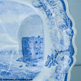 View From Governor's Island New York Hudson River Well & Tree Platter Historical Blue Staffordshire ZAM-455
