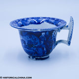 States Series Custard Cup Mansion Circular Drive Historical Blue Staffordshire ZAM-86