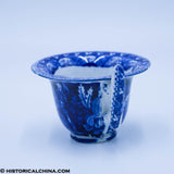 States Series Custard Cup Mansion Circular Drive Historical Blue Staffordshire ZAM-86
