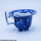 States Series Custard Cup Mansion Circular Drive Historical Blue Staffordshire ZAM-86