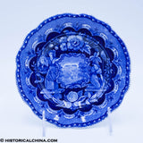 States Series 6 3/4" Plate Patriotic Design Historical Blue Staffordshire ZAM-404
