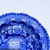 States Series 6 3/4" Plate Patriotic Design Historical Blue Staffordshire ZAM-404
