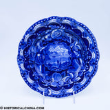 States Series 10" Soup Plate Historical Blue Staffordshire ZAM-504