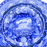 States Series Cup Plate 4 1/2" Historical Blue Staffordshire ZAM-131 ZAM-132
