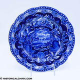 States Series 10 1/2" America Independence Historical Blue Staffordshire ZAM-334