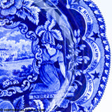 States Series 10 1/2" America Independence Historical Blue Staffordshire ZAM-334