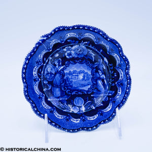 States Series 5 3/4" Plate Historical Blue Staffordshire ZAM-408