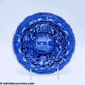States Series 9" Soup Plate Historical Blue Staffordshire ZC-3