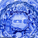 States Series 9" Soup Plate Historical Blue Staffordshire ZC-3