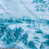 American Views Baltimore Green Transfer Well & Tree Platter Historical Staffordshire ZAM-470