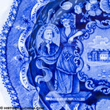 States Series 9" Soup Plate Historical Blue Staffordshire ZC-3