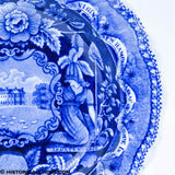 States Series 9" Soup Plate Historical Blue Staffordshire ZC-3