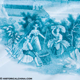 American Views Baltimore Green Transfer Well & Tree Platter Historical Staffordshire ZAM-470