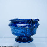 Capitol at Harrisburg Pennsylvania Soup Tureen Base Historical Blue Staffordshire ZAM-579