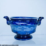 Capitol at Harrisburg Pennsylvania Soup Tureen Base Historical Blue Staffordshire ZAM-579