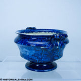 Capitol at Harrisburg Pennsylvania Soup Tureen Base Historical Blue Staffordshire ZAM-579