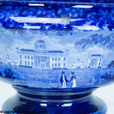 Capitol at Harrisburg Pennsylvania Soup Tureen Base Historical Blue Staffordshire ZAM-579