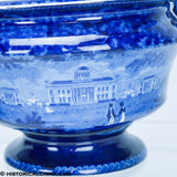 Capitol at Harrisburg Pennsylvania Soup Tureen Base Historical Blue Staffordshire ZAM-579
