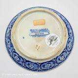 Octagon Church Boston Historical Blue Staffordshire Footed Compote ZAM-184
