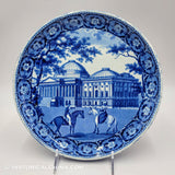 Capitol Washington Historical Blue Staffordshire Cake Stand ZAM-45
