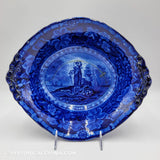 Arms of Maryland Historical Blue Staffordshire Footed Compote Thomas Mayer ZAM-168