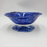 Arms of Maryland Historical Blue Staffordshire Footed Compote Thomas Mayer ZAM-168