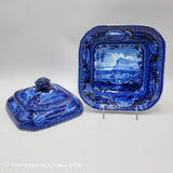 Quebec Covered Vegetable Dish Historical Blue Staffordshire ZAM-60