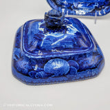 Quebec Covered Vegetable Dish Historical Blue Staffordshire ZAM-60