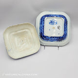 Quebec Covered Vegetable Dish Historical Blue Staffordshire ZAM-60