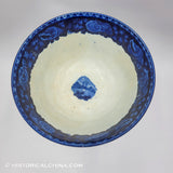 Wadsworth Tower Historical Blue Staffordshire Waste Bowl Seashell Border Enoch Wood ZAM-637