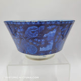 Wadsworth Tower Historical Blue Staffordshire Waste Bowl Seashell Border Enoch Wood ZAM-637