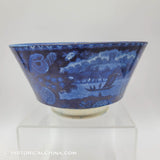 Wadsworth Tower Historical Blue Staffordshire Waste Bowl Seashell Border Enoch Wood ZAM-637