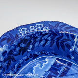 Landing of Lafayette Open Vegetable Dish Historical Blue Staffordshire ZAM-607