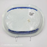 Landing of Lafayette Open Vegetable Dish Historical Blue Staffordshire ZAM-607