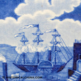 Landing of Lafayette 17" Platter Historical Blue Staffordshire Transferware ZAM-448