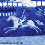 Landing of Lafayette 17" Platter Historical Blue Staffordshire Transferware ZAM-448