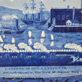 Landing of Lafayette 17" Platter Historical Blue Staffordshire Transferware ZAM-448