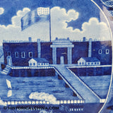 Landing of Lafayette 17" Platter Historical Blue Staffordshire Transferware ZAM-448