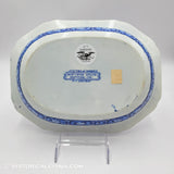 Hartford Deaf & Dumb Asylum Open Vegetable Dish Historical Blue Staffordshire Ridgway ZAM-617