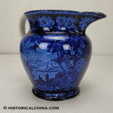 Famous Naval Heros Pitcher Historical Blue Staffordshire ZAM-280