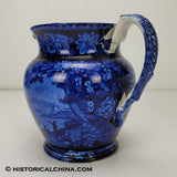 Famous Naval Heros Pitcher Historical Blue Staffordshire ZAM-280