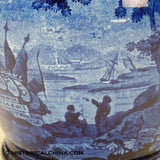 Famous Naval Heros Pitcher Historical Blue Staffordshire ZAM-280