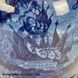 Famous Naval Heros Pitcher Historical Blue Staffordshire ZAM-280