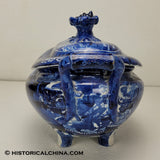 Landing of Lafayette Tureen Historical Blue Staffordshire ZAM-585