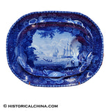 Historical Staffordshire Christianburg Danish Settlement Well & Tree Platter ZAM-447