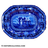 Historical Staffordshire Arms of New Jersey States Series Well & Tree Platter ZAM-457