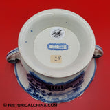 City Hall Footed Compote Ridgway Beauties of America Series Historical Blue Staffordshire ZAM-169