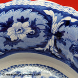 City Hall Footed Compote Ridgway Beauties of America Series Historical Blue Staffordshire ZAM-169