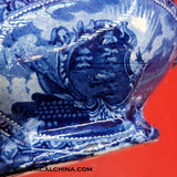 Arms of Connecticut Creamer Blue Historical Staffordshire Transferware ZAM-63